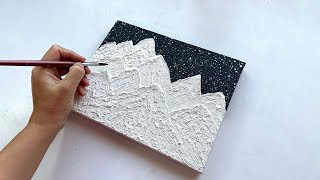How to make a 3D Textured Mountain | Easy Texture Painting for Beginners | Vanoushe Art Tutorial