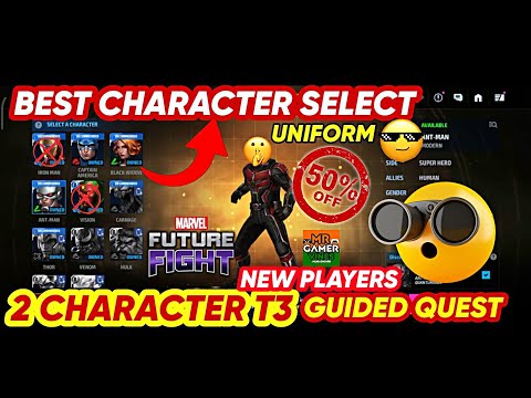 new players T3 Guided Quest 2 character T3 select😯 50% off uniform  in Mff Mr GAMER VINES Hindi👍