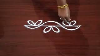 Easy Border Rangoli Designs || side Muggulu || side rangoli designs || latest border designs ||