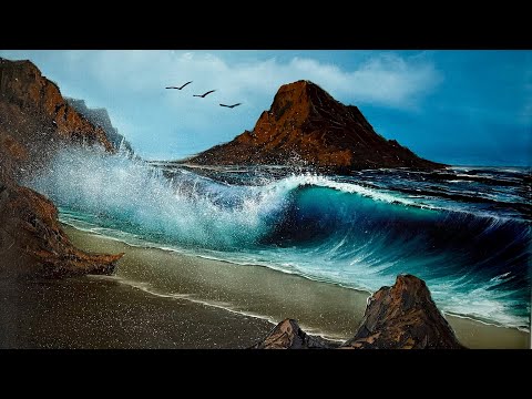 Literally EVERY SINGLE STEP in 45 mins - Oregon Coast Seascape with PaintWithJosh