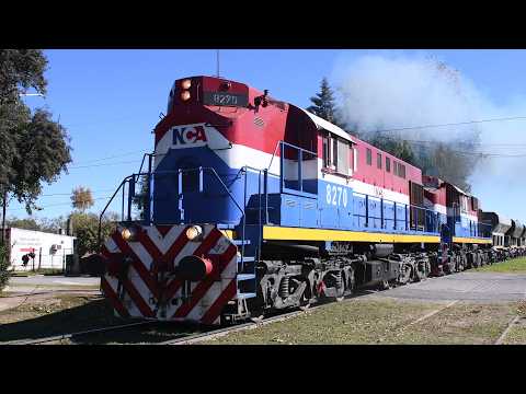 [4K] Variado y colorido tren de NCA con destino a Rosario pasando por Marcos Juárez!!!!!!