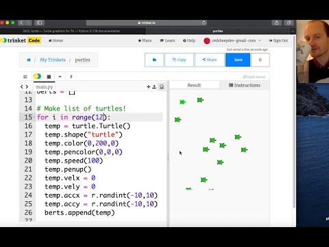 Python Turtle Particles 1