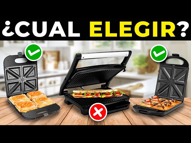 Vídeo relacionado con Grunkel - Sandwichera con Grill para 2 sandwiches con corte. Superficie antideslizante y antiadherente de 750W de potencia y tacto frío (Corte Cuadrado Blanca)