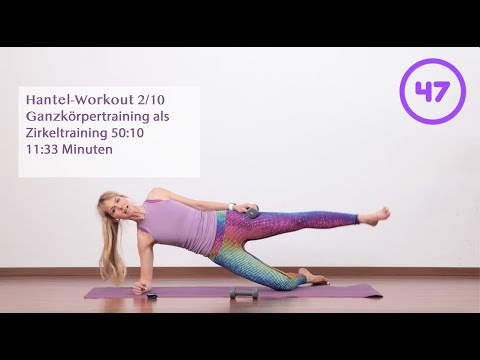 2/10 Hantelworkout - Dumbbell Fullbody-Workout - Zirkeltraining für Homeworkout - Ganzkörpertraining