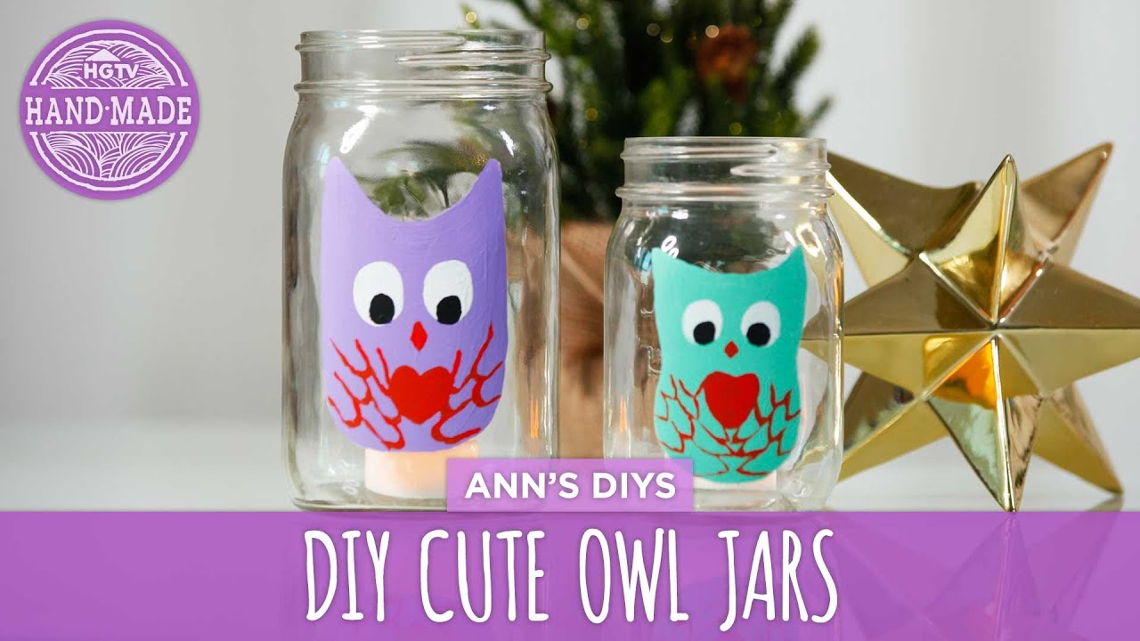 DIY Cute Owl Jars - HGTV Handmade