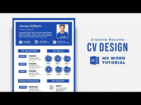 CV Design in MS Word How to make CV in MS Word Resume Design