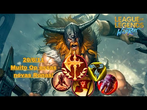CARREGUEI A PARTIDA SOLO DE OLAF COM ESSA NOVA COMBINAÇÃO DE RUNAS! | LOL Wild Rift