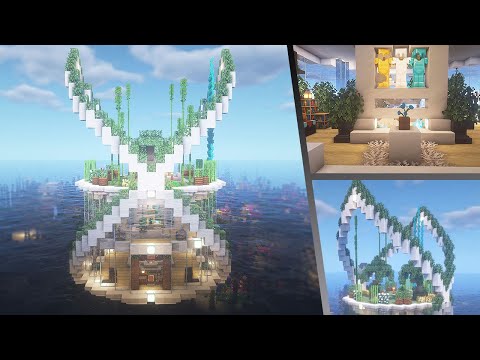 Minecraft | How To  Build a Water House | Epic Underwater House | Tutorial #50