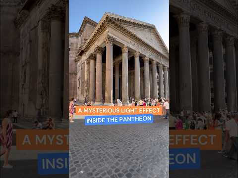 Mysterious light effect in the Pantheon in Rome
