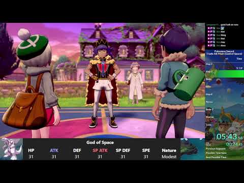 Pokemon Sword Palkia Trade Alt Main Speedrun in 3:42:44 (Current WR)