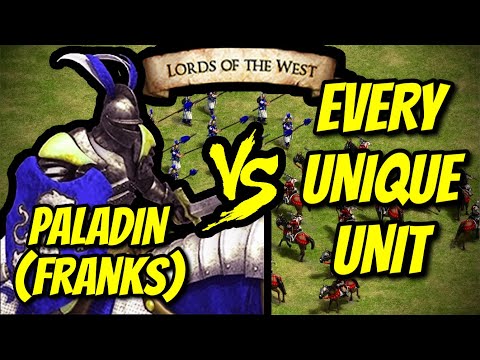 PALADIN (Franks) vs EVERY UNIQUE UNIT (Lords of the West) | AoE II: Definitive Edition