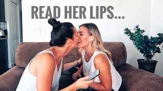 READ HER LIPS CHALLENGE | can i unhook a bra with one hand?