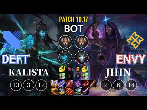 DRX Deft Kalista vs EM Envy Jhin Bot - KR Patch 10.17