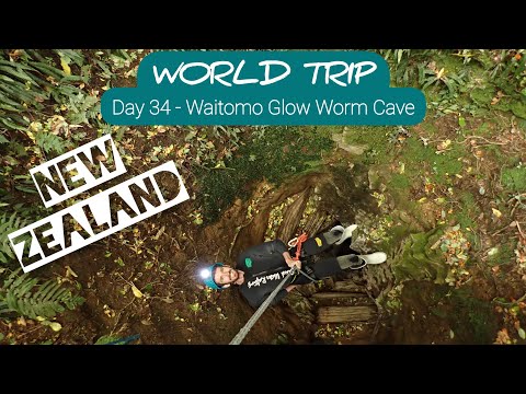BLACK ABYSS at Waitomo Glow Worm Cave, NZ! 🛫 World Trip Day 34 🌏
