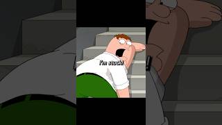 Peter stuck on the stairs...😨