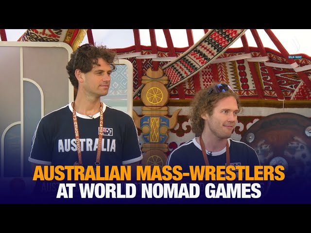 Australian mass-wrestlers at World Nomad Games