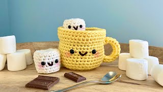 Beginner Amigurumi Hot Chocolate with Marshmallows
