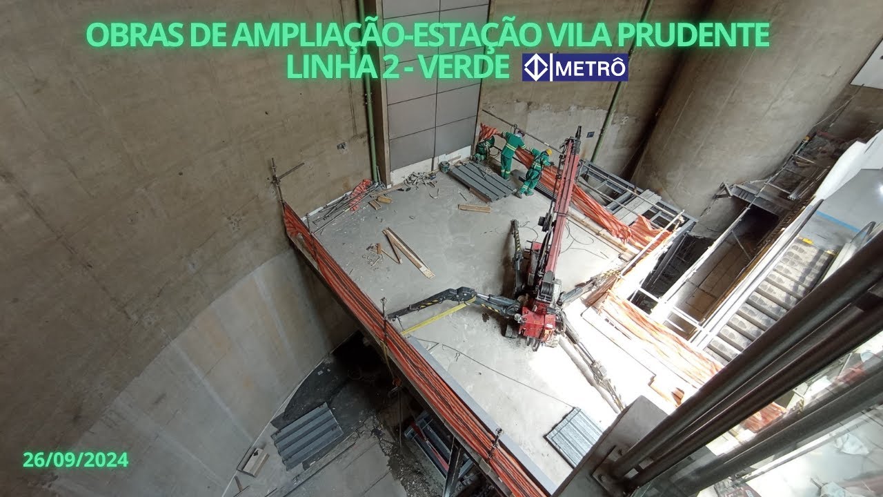 Ampliação da estação Vila Prudente linha 2-Verde do metrô de São Paulo.