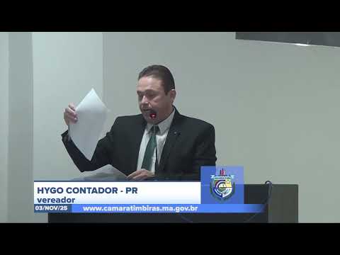  SESSÃO DIA 03/11/2025 – I PRONUNCIAMENTO DO VEREADOR HYGO CONTADOR