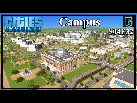 Cities: Skylines College Campus DLC Trade School Prestigious PS4 New Brighton Let's Play S04E32