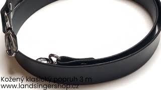 Kožený klasický popruh 3 cm - polotovar na kabelku 