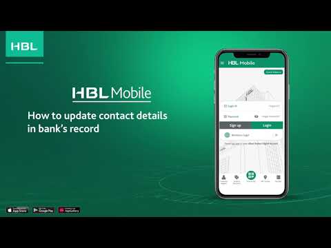 How to update contact details in bank's record with HBL Mobile