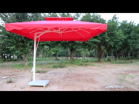 Hướng dẫn sử dụng dù vuông lệch tâm dùng đòn bảy trợ lực