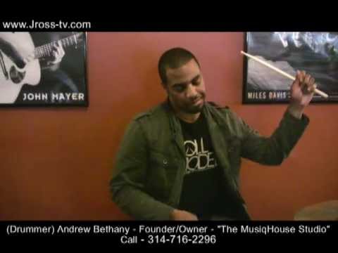 James Ross @ Drew Bethany (Founder/Drum Instructor) "The MUSIQHOUSE Studio) - Jross-tv.com