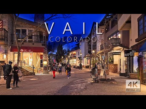 VAIL Colorado - Winter Evening January 2, 2026 - 4K Walking Tour