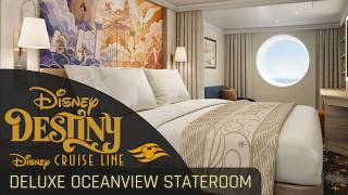 Deluxe Oceanview Stateroom Tour | Disney Destiny | Disney Cruise Line Room Tour 2026