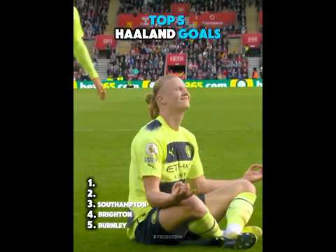 Erling Haaland’s Top 5 Insane Goals  😱 #shorts