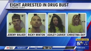 Eight arrested in Claiborne County drug bust