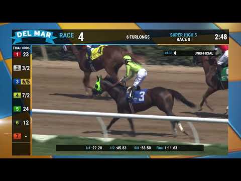 Laughing Legacy wins race 4 at Del Mar 9/1/22