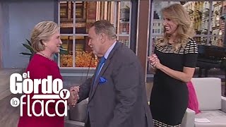 Hillary Clinton hizo una visita histórica en el Gordo y la Flaca