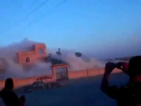استهداف و تفجير مخفر العريمة في مدينة الباب بواسطة عبوات ناسفة بعد السيطرة عليه من قبل كتيبة درع الباب
