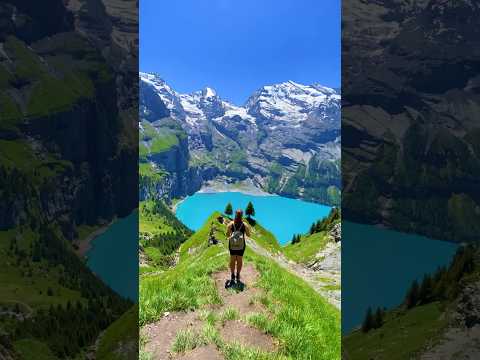 📍 Oeschinensee, Switzerland 🇨🇭Follow for daily Swiss Content 🇨🇭