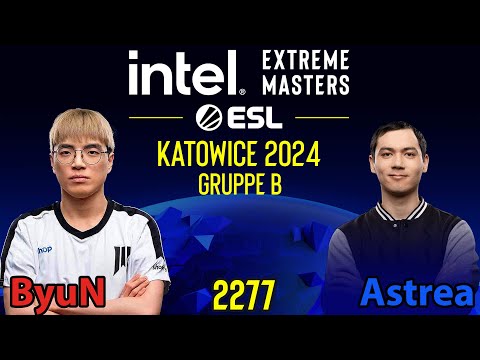 Bissig sein - 🇰🇷 ByuN (T) vs 🇺🇸 Astrea(P) - IEM Katowice 2024 - Gruppe C - StarCraft 2 - 2277