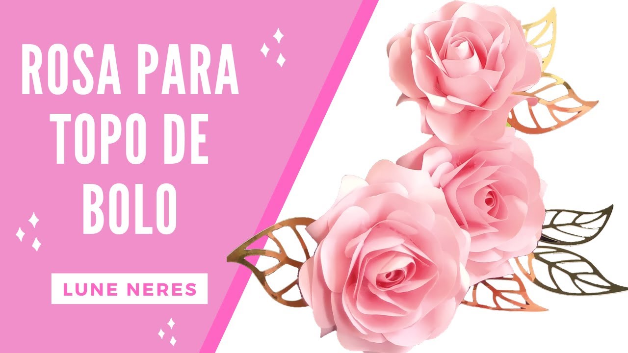 HOW TO MAKE A PAPER ROSE - FOR A CAKE TOPPER