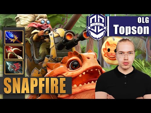 Snapfire Mid | OLG.Topson | TOPSON CRAZY MIDLANE SNAPFIRE BUILD NO MERCY | 7.33c Gameplay Highlights