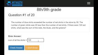 Student Instructions - Saxon Math Placement Test on MyMathAssistant.com