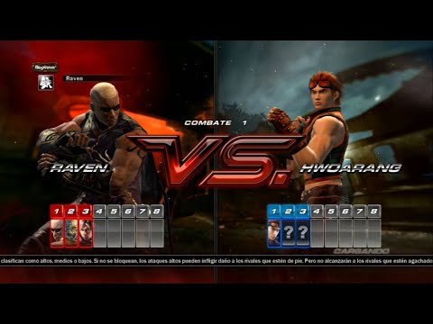 Tekken 6: Equipo Raven vs. Equipo Hwoarang.