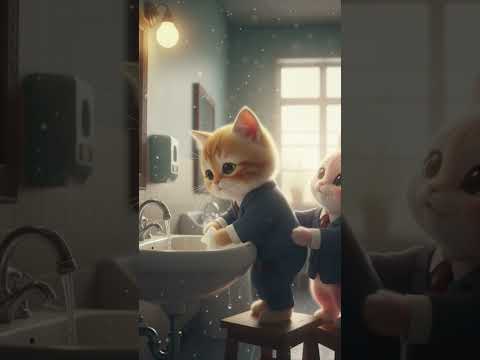 The Yellow Kitten’s School Day 😿💛 | A Touching Story About Friendship – Aalam Nouna #kitten #funny #