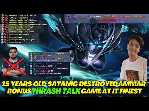 Incredible Skills: 15-Year-Old Viral Satanic Destroys Pro Gamer Ammar Slark | Dota 2 Rampage