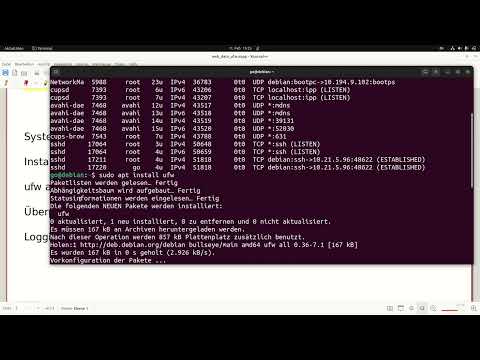 Firewall (2/6) - Installation of UFW (for copying) explained step by step - LF 11b, 11d