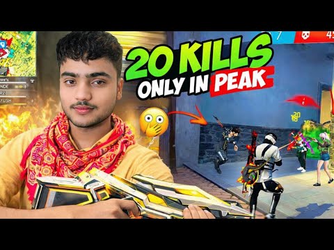 20 Kills Gameplay in Peak Only 😎  synthesis ff[solo vs squad]