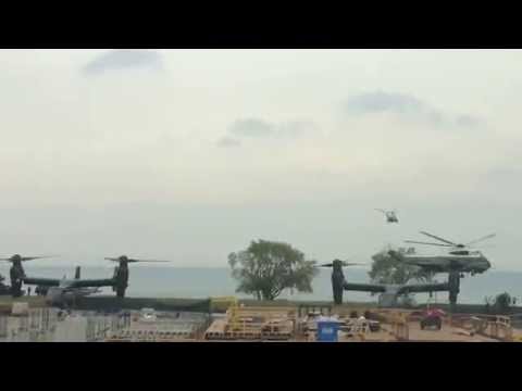 President Barack Obama and the Ospreys Have Liftoff
