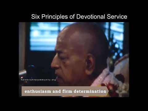 Six Principles Of Devotional Service. By Srila Prabhupada.