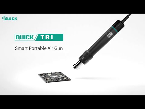 Термофен Quick TR1 Smart / портативный / OLED / 55 л/мин / 100 - 550°C / 3 насадки / 1000W - фото 1 - id-p2129609384