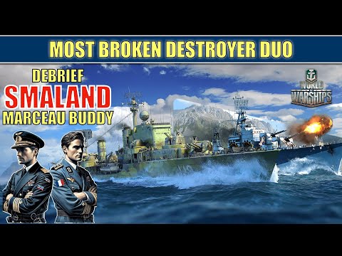 Most Broken Destroyer Duo? Smaland & Marceau Clan Battles #worldofwarships