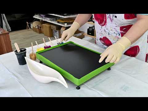 (878) Colorful Gravy ~ Acrylic pouring with Gravy Boat ~ Fluid art painting ~ ASMR ~ Art therapy